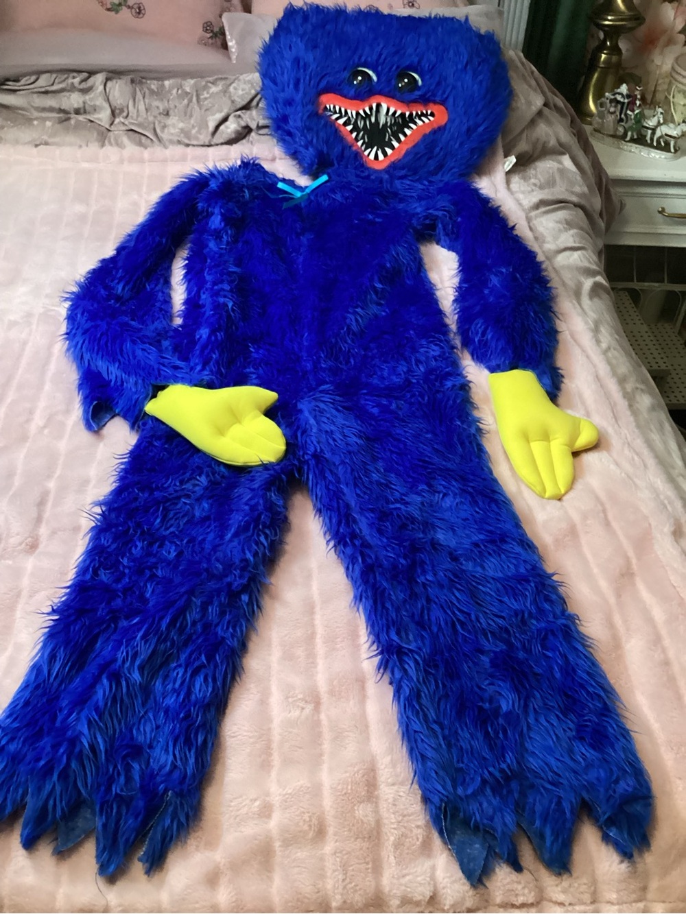 licensed adult Huggy Wuggy costume from the survival horror game Poppy Playtime
